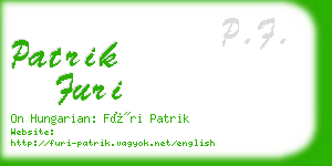 patrik furi business card